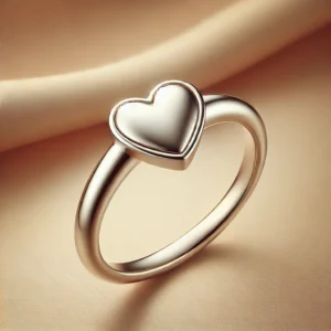 Silver 925 Ring Hjärtring