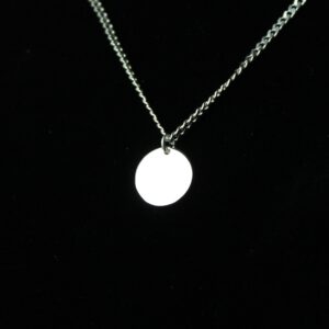 Silver 925 Cirkelhänge för Gravyr med pansarlänk